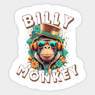 Cyborg Monkey Billy Sticker